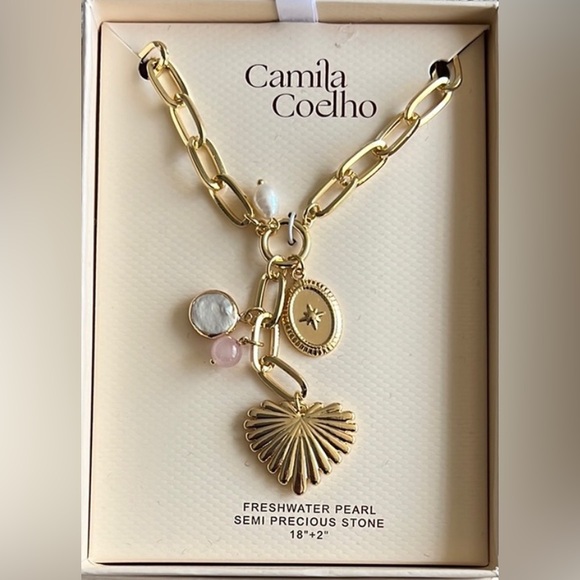 Camila Coelho Jewelry - NWT ⚜️💛⚜️ Camila Coelho Gorgeous Golden Tone Charm Necklace